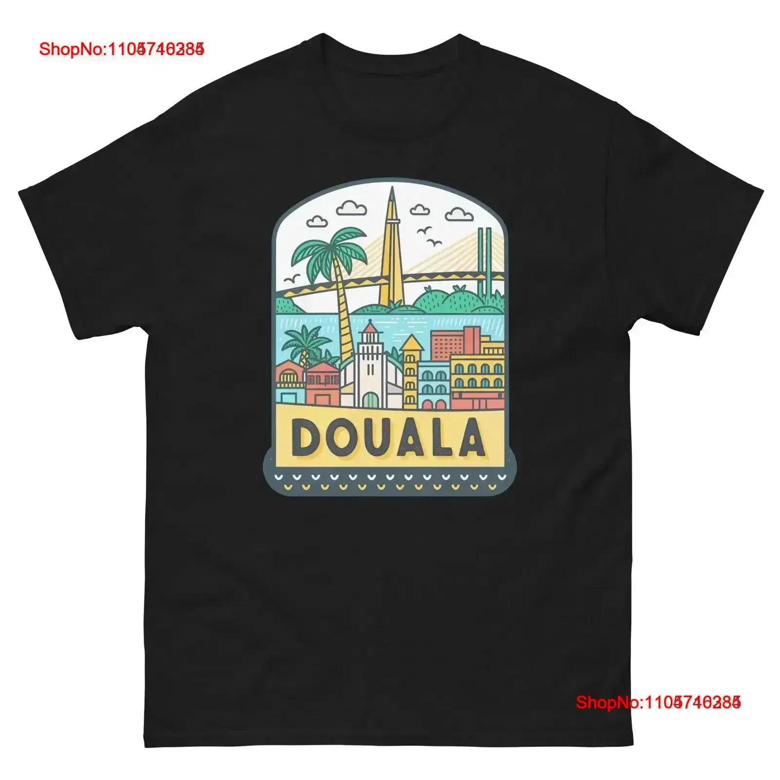 Douala World Travel Urban Area City T Shirt vintage Washed homme Soft designer clothes Top For Everyday Wear Comfortable