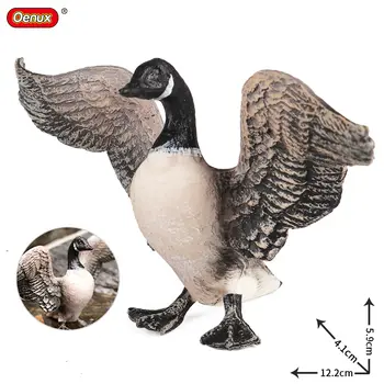 Oenux עופות דגם סימולציה אווז ברבור Gaggle ברווז להקת פעולה דמויות חיות משק צלמית מיניאטורי חינוך ילדים צעצוע 10 best sales ברבור הפלא - №7