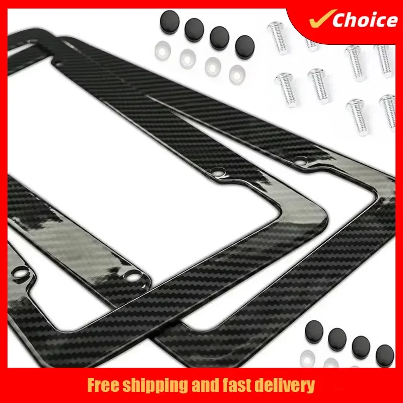 رقم لوحة حامل ألياف الكربون إطار لوحة ترخيص السيارة حامل إطار لوحة ترخيص السيارة التسمية قطع غيار السيارات العالمية الجديدة #1