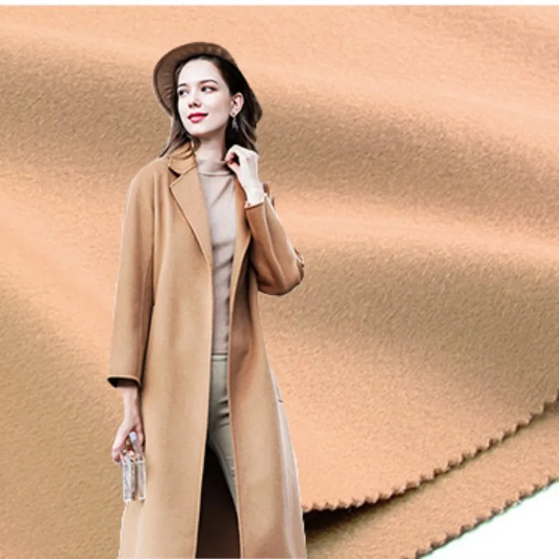 

100% Double-sided Wool Fabric Brand Fashion Design Autumn Winter Coat Thick Cloth for Sewing Diy by the Meter Material Wholesale