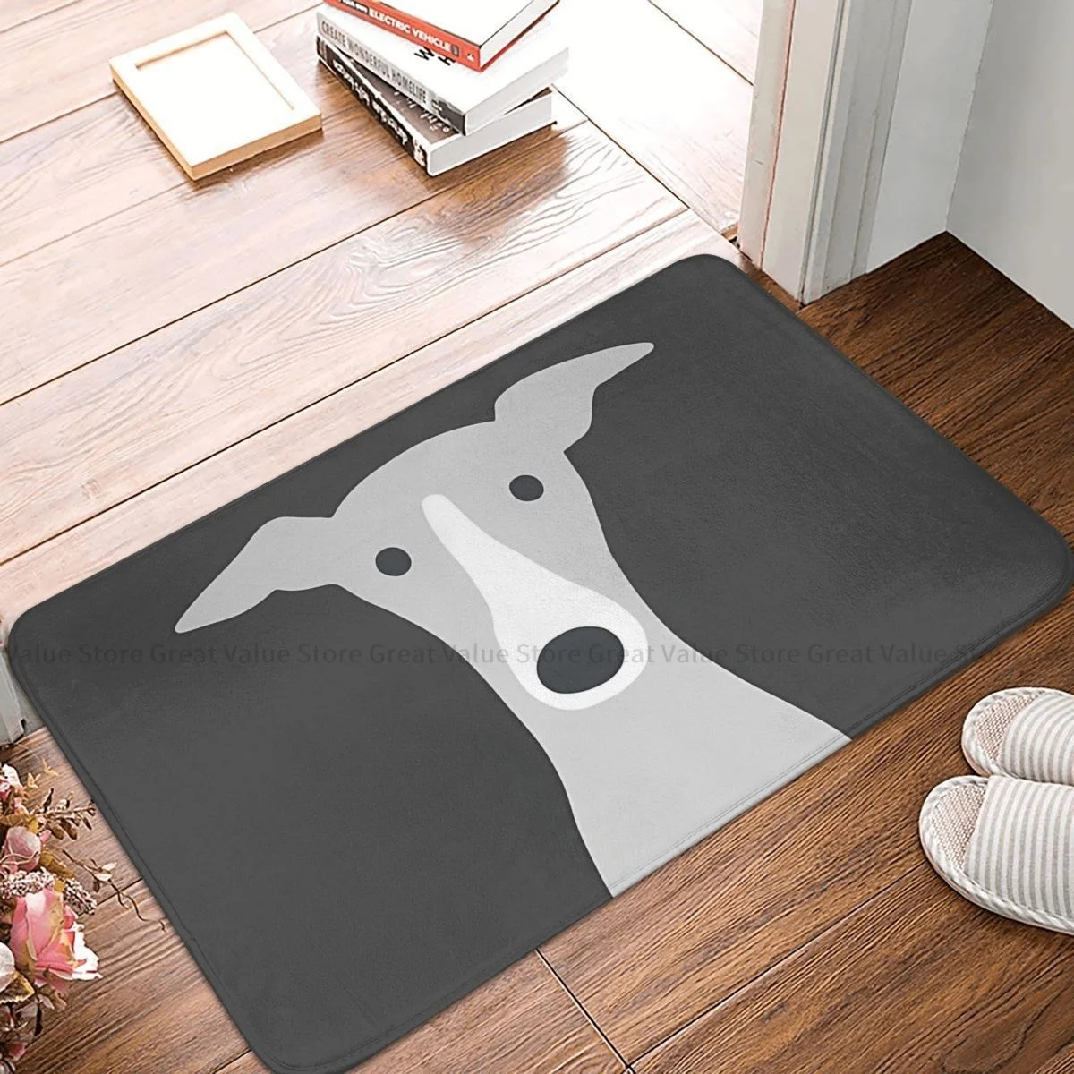 Animals Non-slip Doormat Italian Greyhound Cute Whippet Dog Living Room Kitchen Mat Welcome Carpet Home Pattern Decor