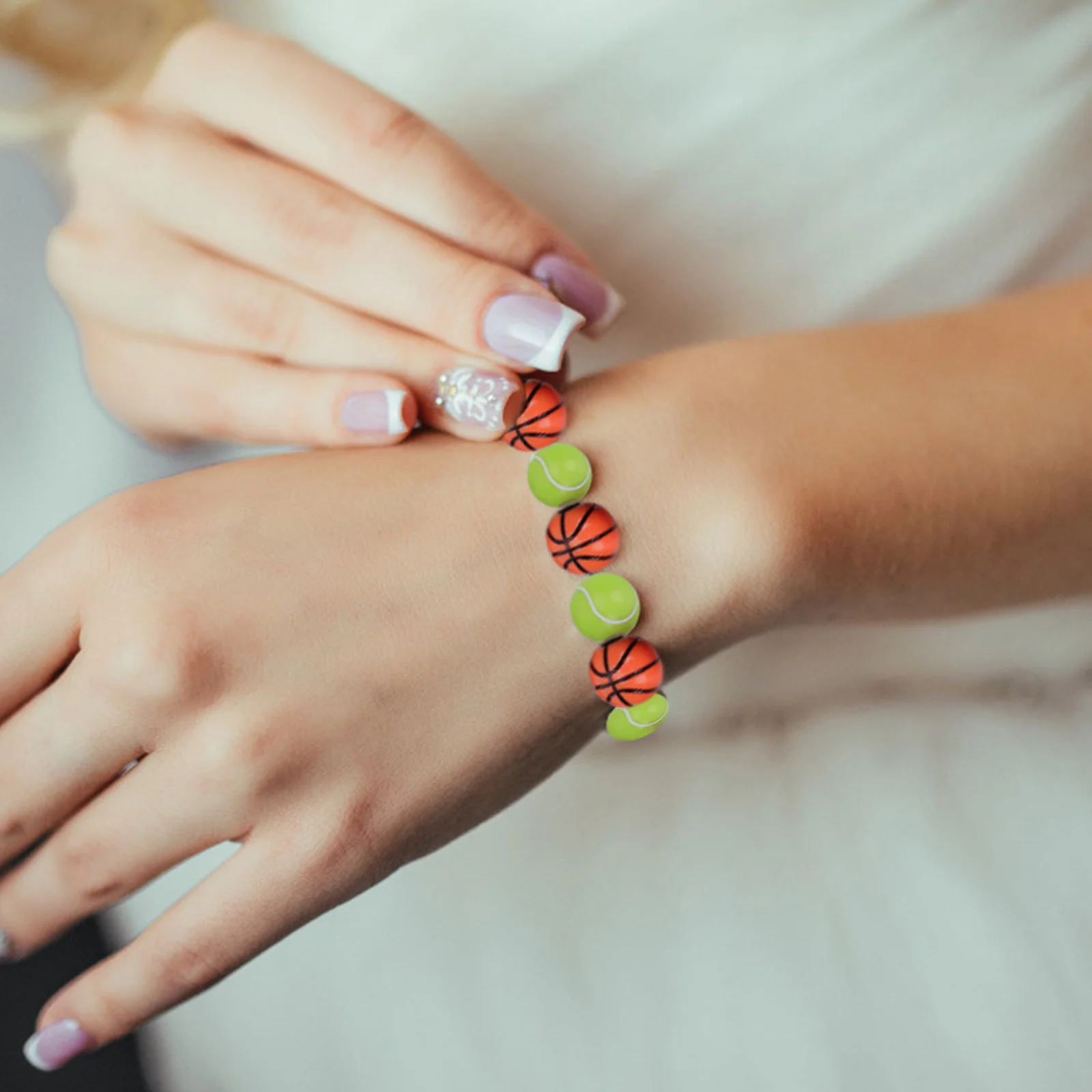 

350Pcs Sports Ball Beads Plastic DIY Jewelry Making Spacer Beads Necklace Bracelet Accessories Bracelet Accessories