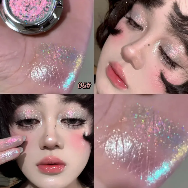 Chameleon Single Eyeshadow Blue Purple Iridescent Shimmer Multi-Use Highlight for Stage & Creative Makeup