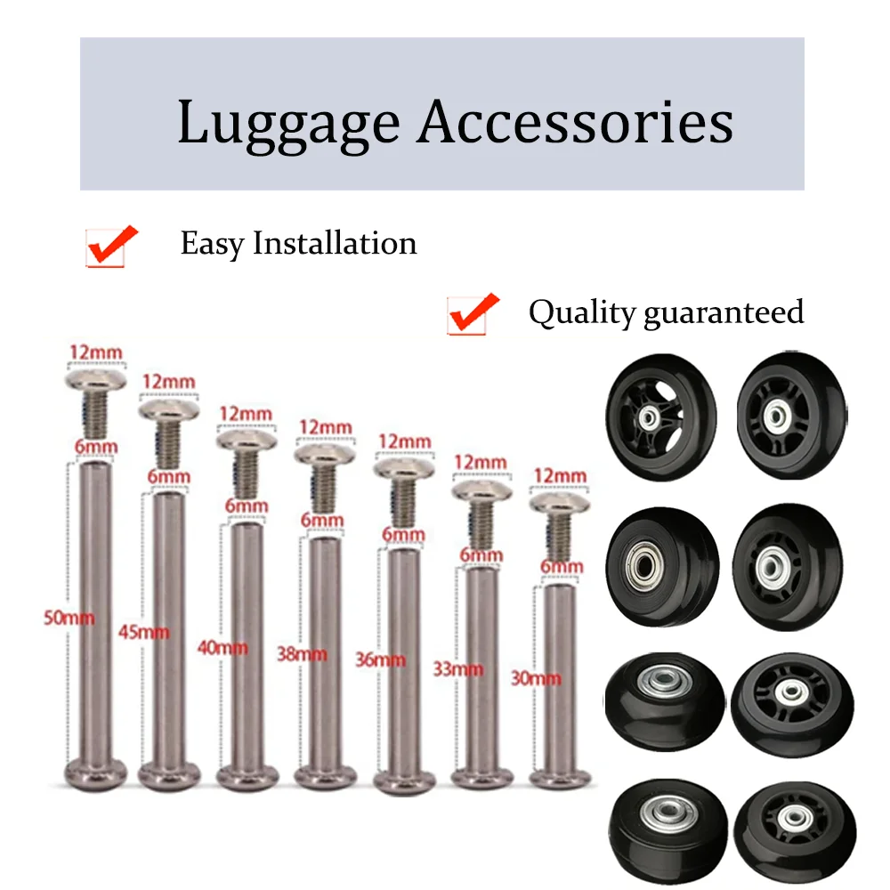 

Smooth trolley case Travel luggage leather case and bag Single wheel wear resistant wheel repair Travel accessories Silent