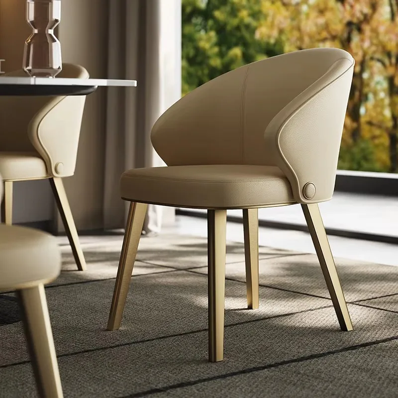 

JP Modern Nordic French Design Reclining Chairs Home Luxury Stainless Steel Dining Chairs Hotel Restaurant Cafe Solid Velvet