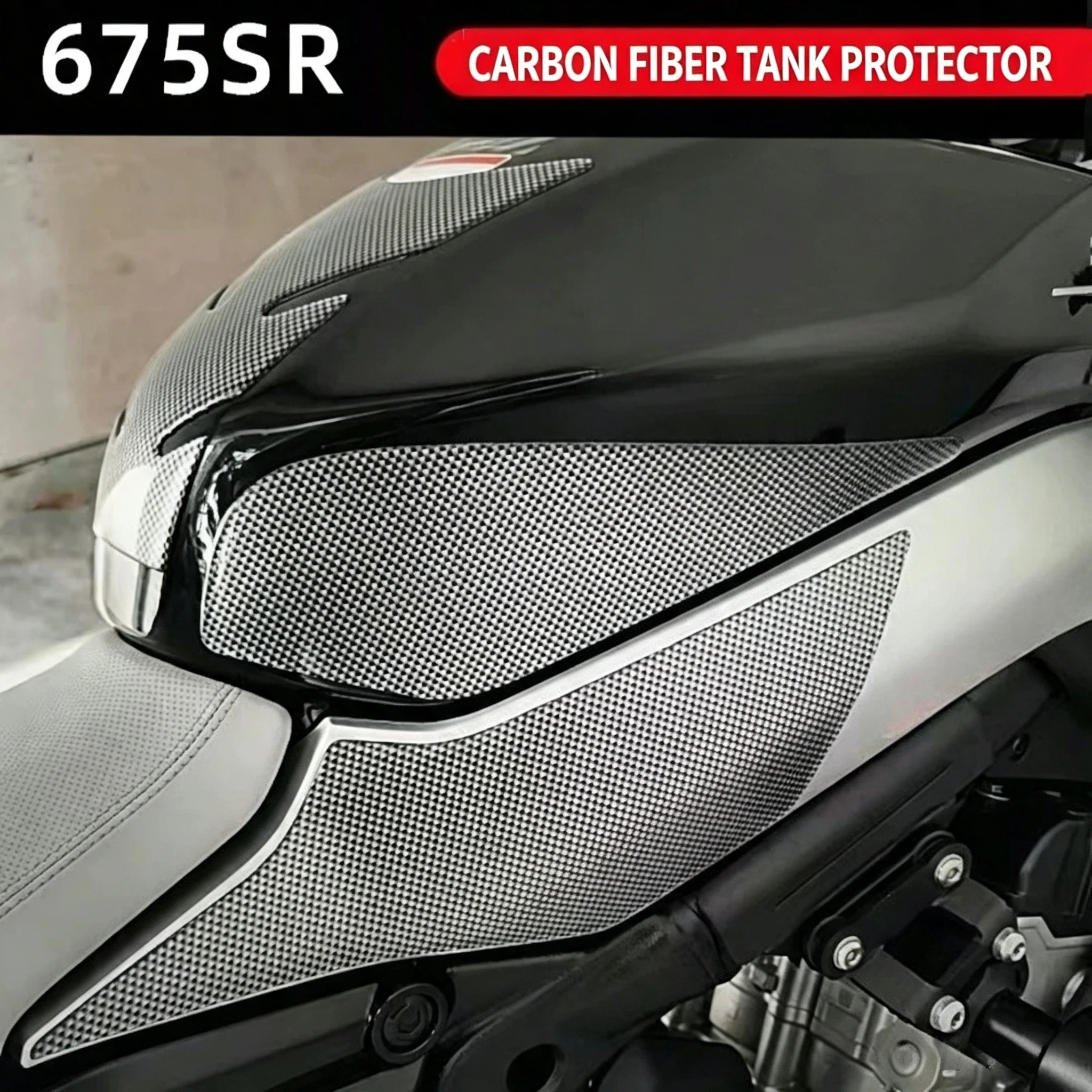 For CFMOTO 675SR Drip Gel Anti-slip Fishbone Tank Side Protection Stickers Motorcycle Airflow Cover Accessories