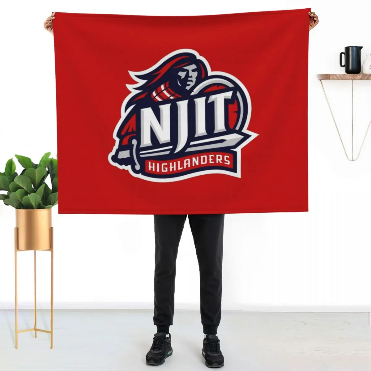 the Highlanders NJIT-icon Throw Blanket Camping warm winter Large Decorative Sofas Kid'S Decorative Beds Blankets