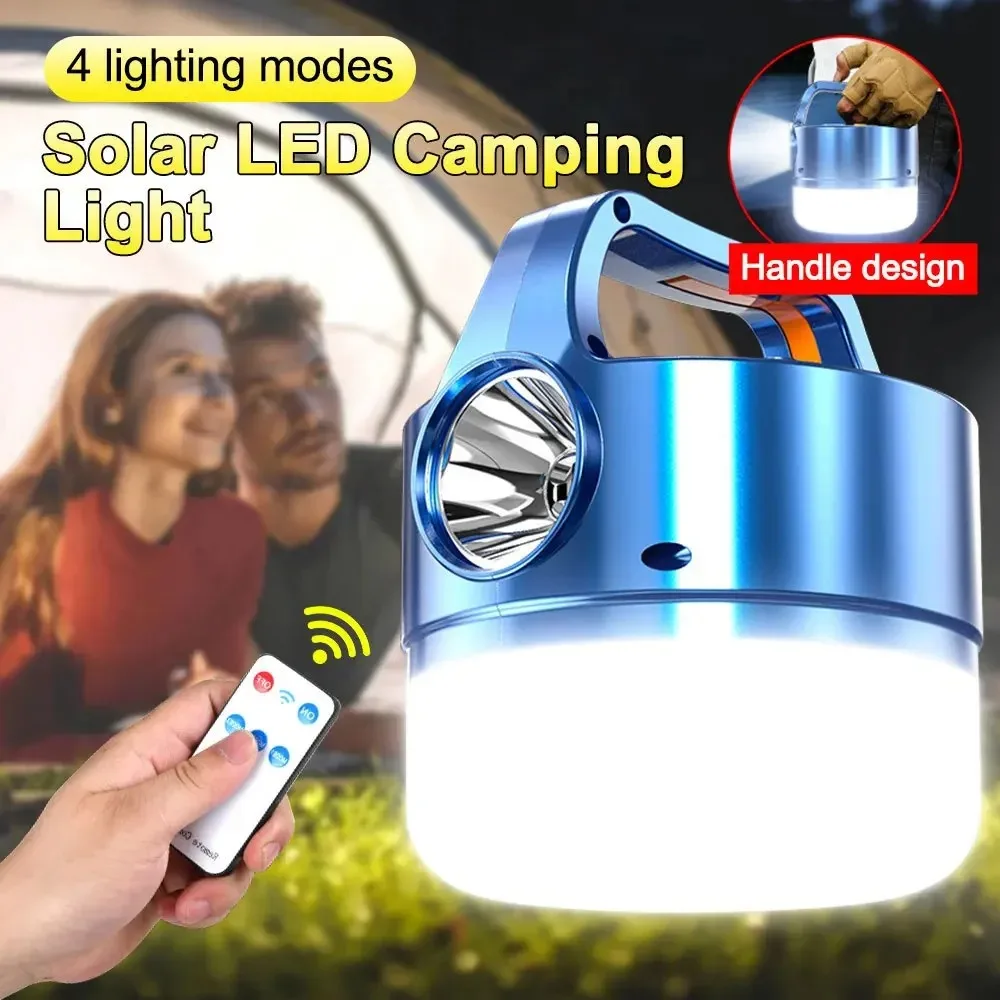 Solar Emergency Light,Portable Outdoor Camping Light,Hand-held Lamp,Power Bank,Ground Stall,Long Battery Life Display Lighting