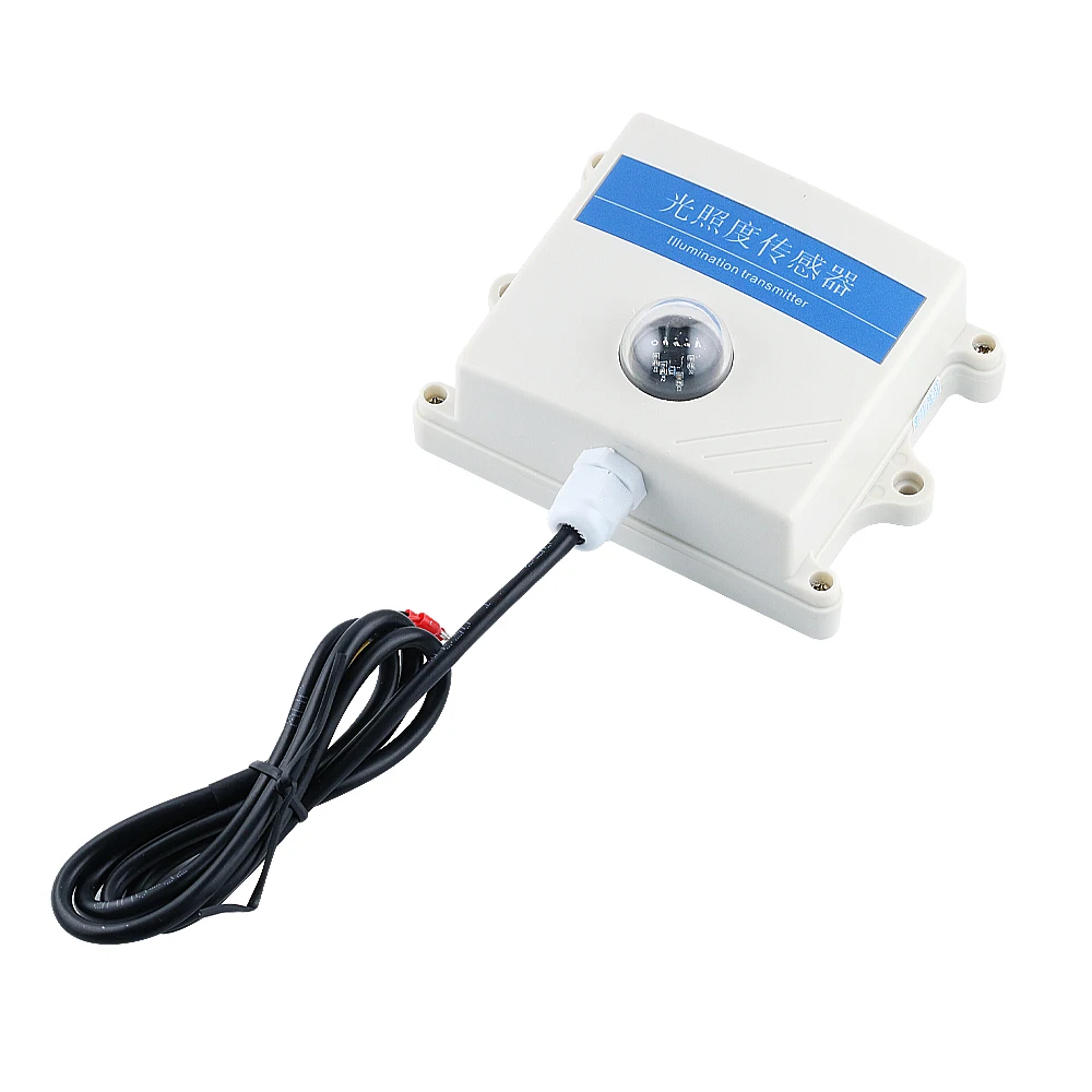 0-200000LUX Illuminance Sensor with OLED Display Light Intensity Monitoring Illumination Meter Modbus-RTU RS485 4-20mA 0-10V ﻿