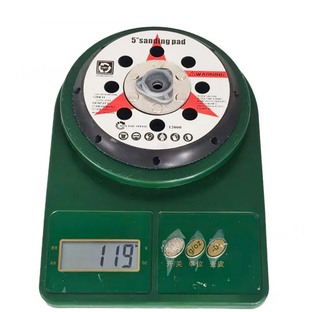 For Woodworking 125mm 5inch 5inch Backing Pad Polishing Disc Up To 12000 RPM Flexible Backing Plate PU Construction