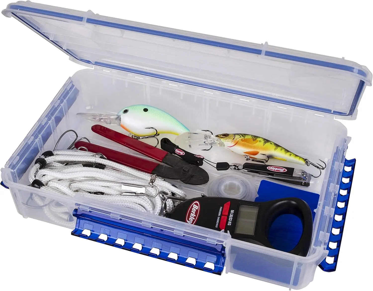 

Outdoors Waterproof Tuff Tainer - Fishing Lure, Tackle, and Gear Storage Box, Ultimate Tuff Tainer Tackle Box Includes Zerust Anti-Rust Tab - WP5000 Series 14" Double Deep