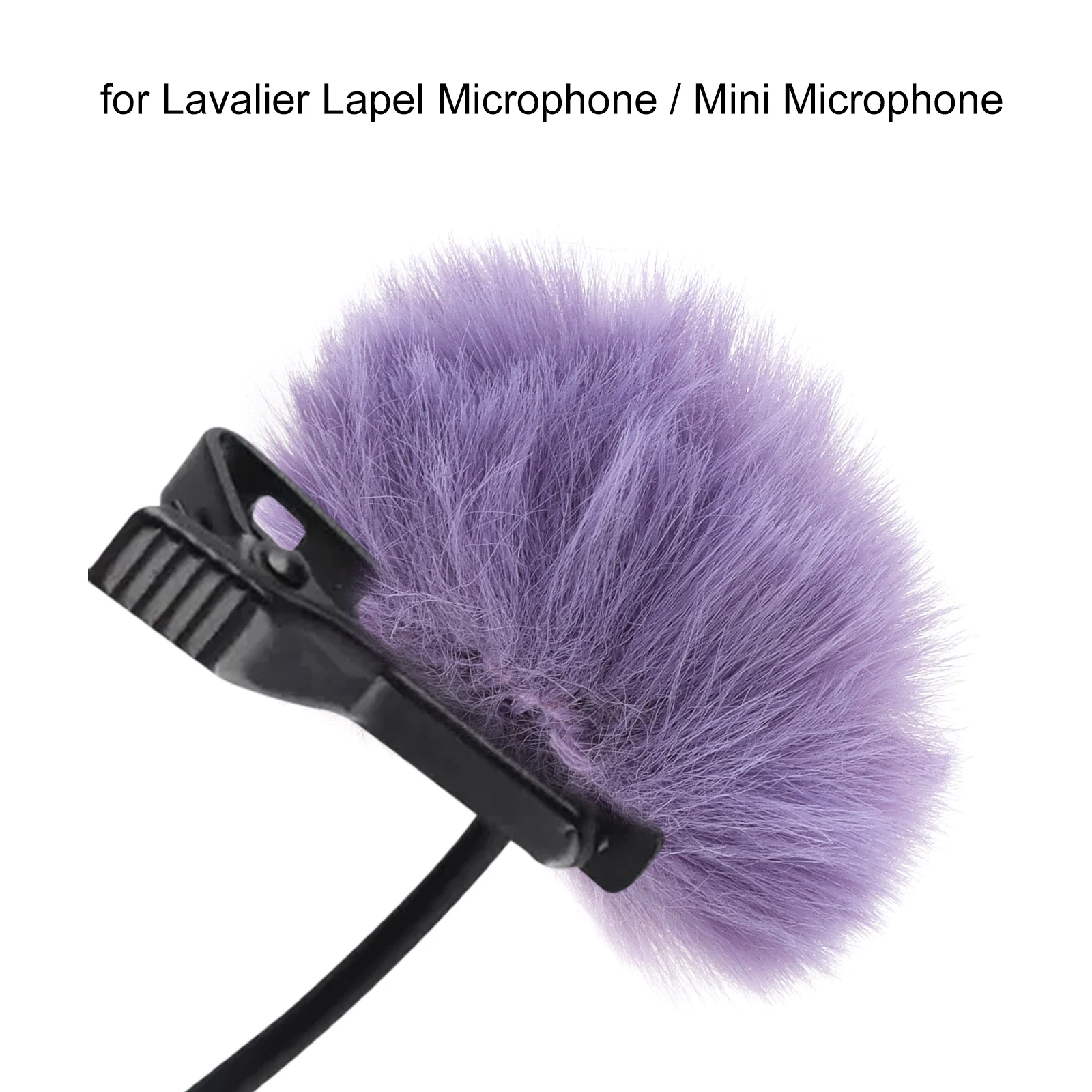 1 Piece Clip-on Lavalier Microphone Windscreen Wind Muff Outdoor Furry Lapel Mic Mini Microphone Cover Fur Windshield