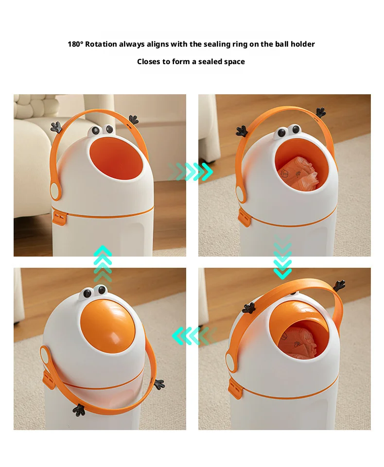 ZHAYA  ZHAYAZHAYA  16L Large Capacity Diaper Bin Silent Soft Close Household Odor Proof Nappy Pail for Home