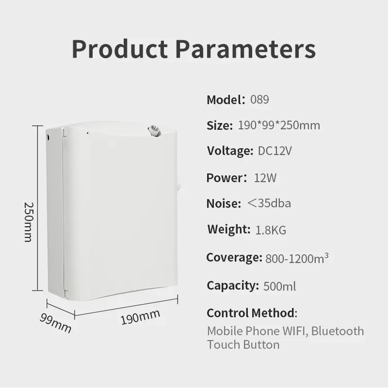 1200m3 ห้องน้ําหอมน้ําหอม Aroma Diffuser กลิ่นสําหรับ Home เครื่องปรุง Air Freshener Hvac Aromatic Oasis กลิ่นเครื่อง