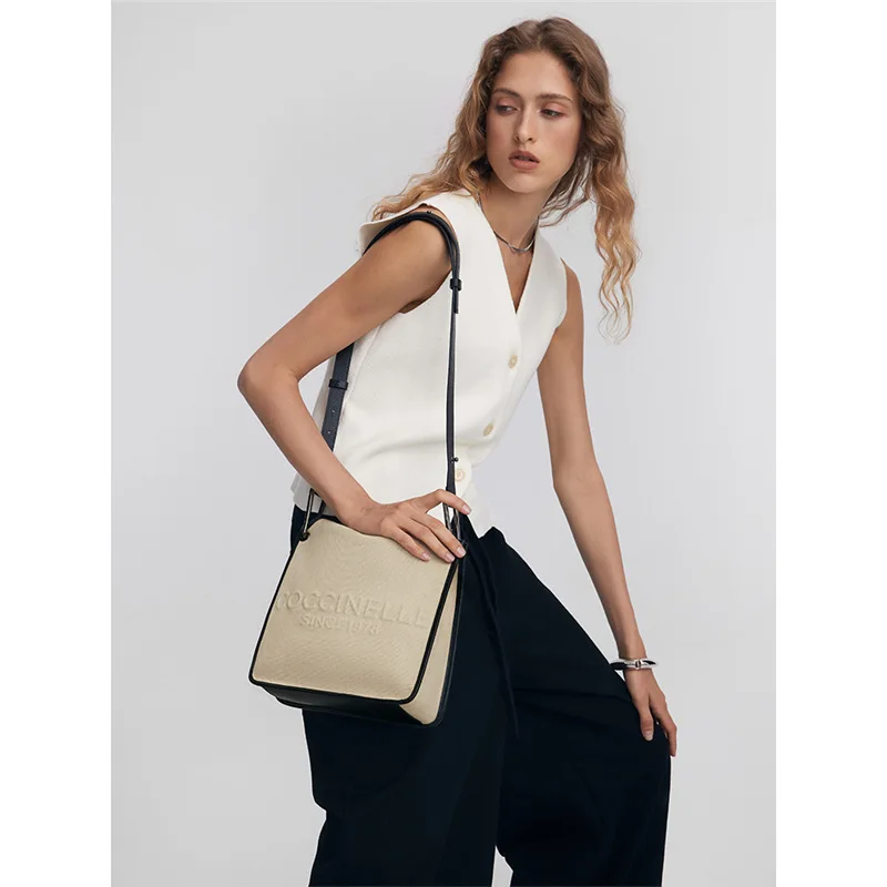 

2026 unisex textured linen denim tote bag, niche newsboy style, adjustable shoulder strap, single shoulder bag