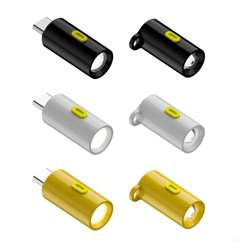 USB-C LED Multifunktionale Taschenlampe mit Starkem Licht, Schlüsselanhänger-Taschenlampe für Outdoor, Wandern, Camping, Mini-Taschenlampe, Kleine Fackel