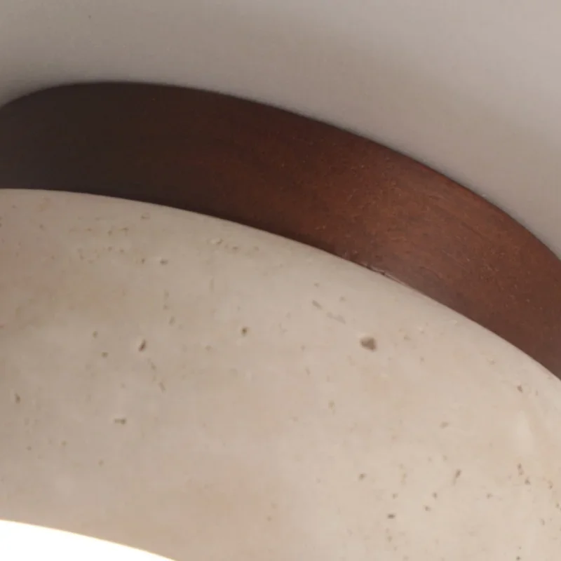 IWHD الخشب المظلة LED تجهيزات ضوء السقف الشمال الحديثة بسيطة القطع الناقص الطبيعي الأصفر الترافتين مصباح السقف lamvillage دي تيكو