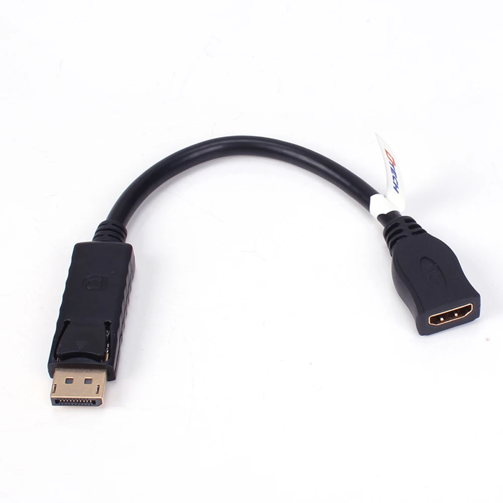 DTECH High Quality 4k*2k Mini Dp Male to Hdmi Female Adapter Cable 4K Mini Displayport Hdmi for Computer