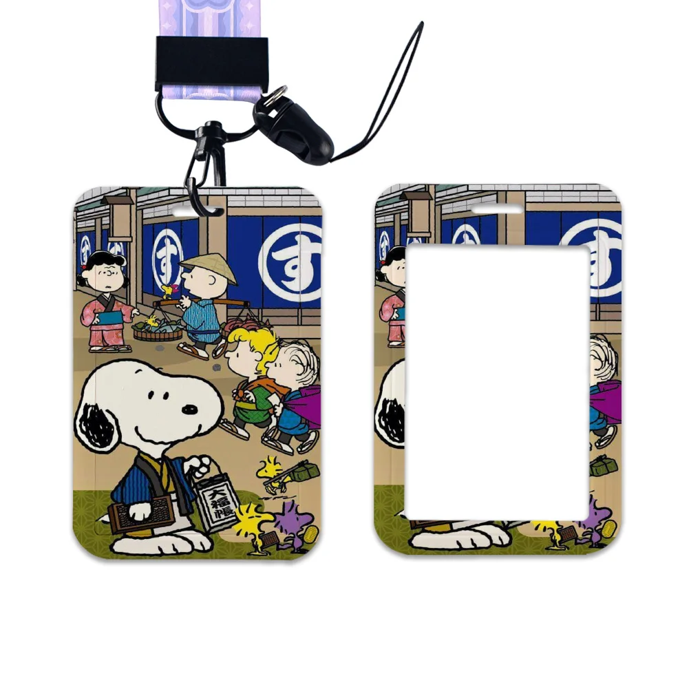 

Work Card Holder Work Cartoon Sno Dog Name Badge Holder with Keychains Student Id Card Lanyard Holder Accessories