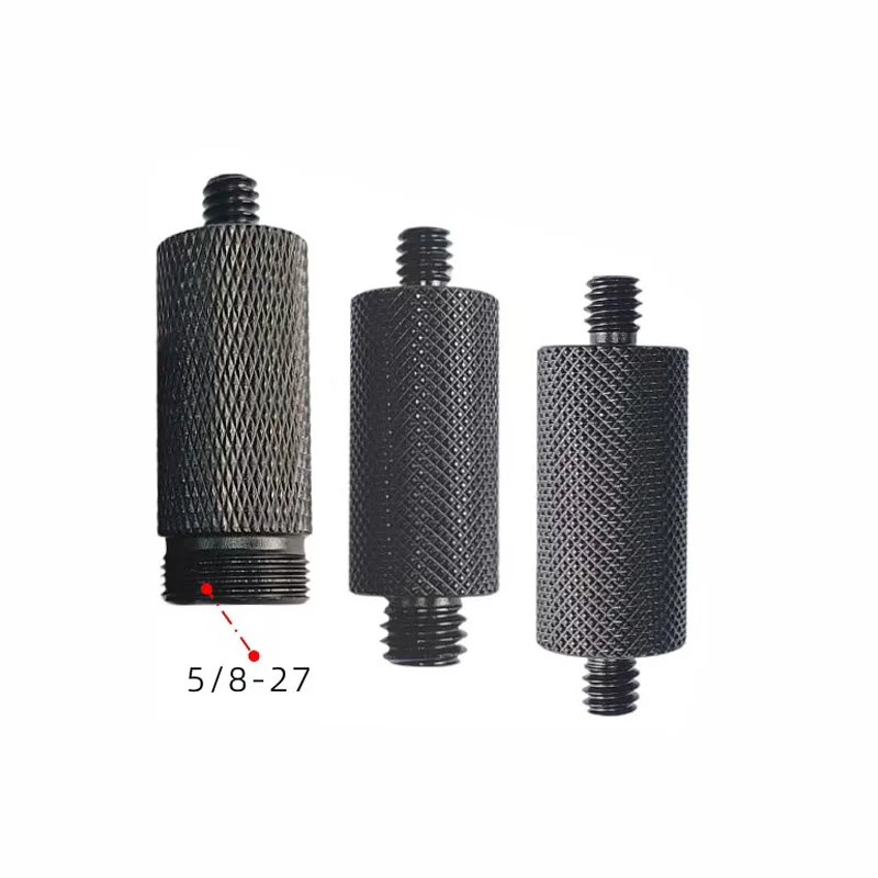 2 قطعة سبائك الألومنيوم 1/4 تمديد مسامير مزدوجة الأطراف إلى 1/4 ، 3/8 و 5/8 مسامير محول ترايبود لملحقات الكاميرا