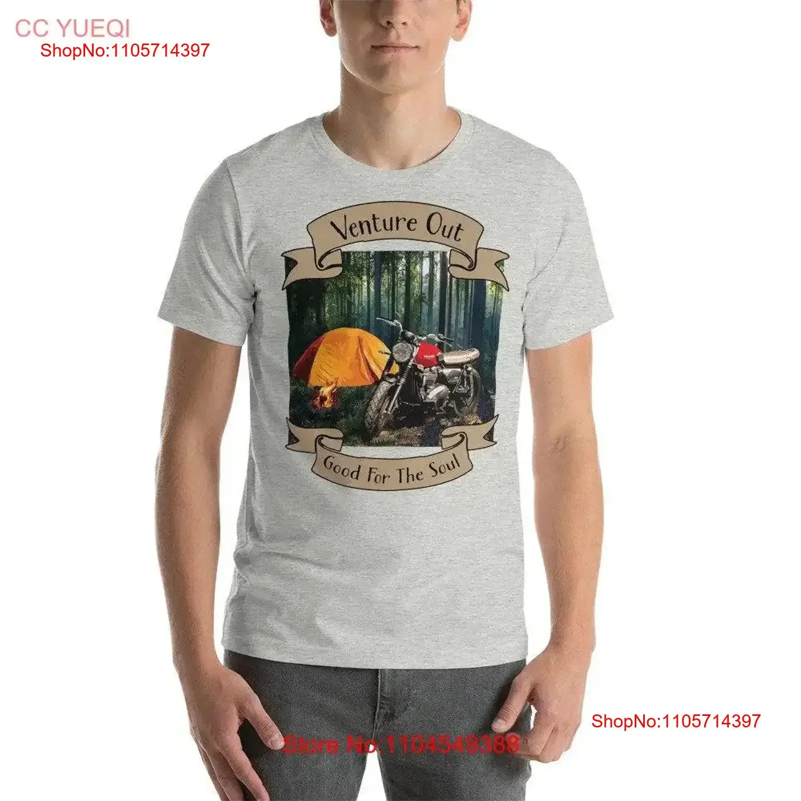 Venture Out Motorcycle T Shirt vintage Washed Breathable Unisex Stretched Stylish streetwear Casual fashion Comfortable