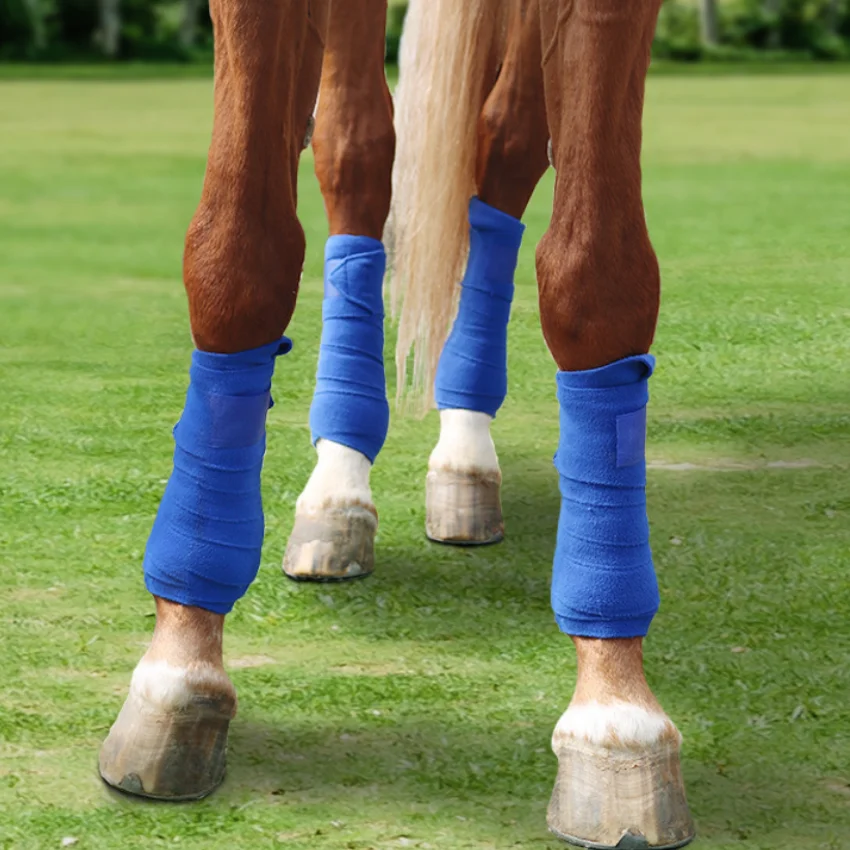 

High Quality Durable Soft Flannel Horse Leg Wraps Protect Bandage for Equestrian Riding Racing Accessories Protection Equipment