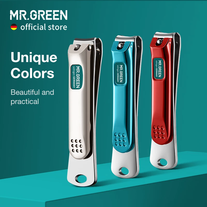 

MR.GREEN Nail Clippers Stainless Steel Curved blade Clipper Fingernail Scissors Cutter Manicure tools trimmer with nail files