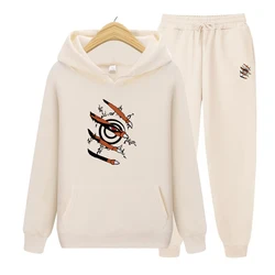 Conjunto de Sudadera con capucha de Anime para mujer, sudadera con estampado de Kurama, sudaderas con capucha de gran tamaño a la moda, ropa para niña