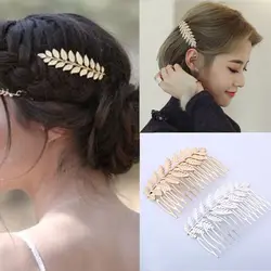 Gift Bobby Pin Gold Headwear Leaf Hairpin Hair Combs Girl Barrettes Hair Clip