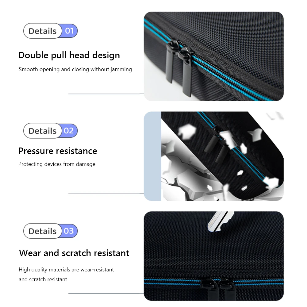 Estuche de almacenaje de transporte, bolsa de almacenamiento portátil a prueba de golpes con bolsa de malla de almacenamiento para estabilizador de teléfono inteligente Insta360 Flow AI