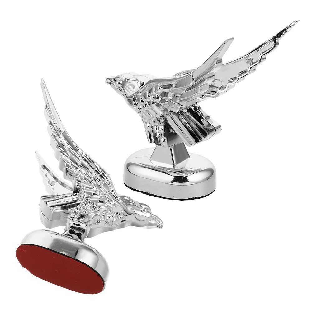 

2Pcs 3D Eagle Hood Ornament Stylish Durable Car Exterior Decoration Universal Fit Unique Gothic Design Car Hood