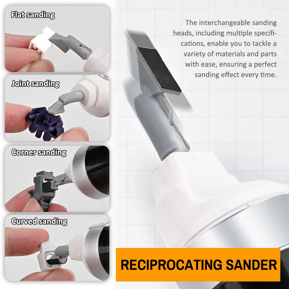 MS-148 Reciprocating Sander Model Electric Sander Grinding Pen Drill Model Craft Tools with Quick Sanding Heads Change