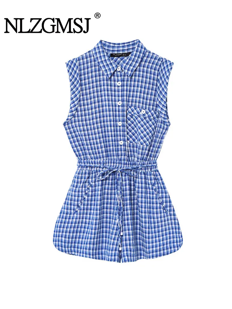 Лето 2025 года, простой комбинезон с поясом, женский офисный комбинезон без рукавов, повседневная уличная одежда, женский комбинезон