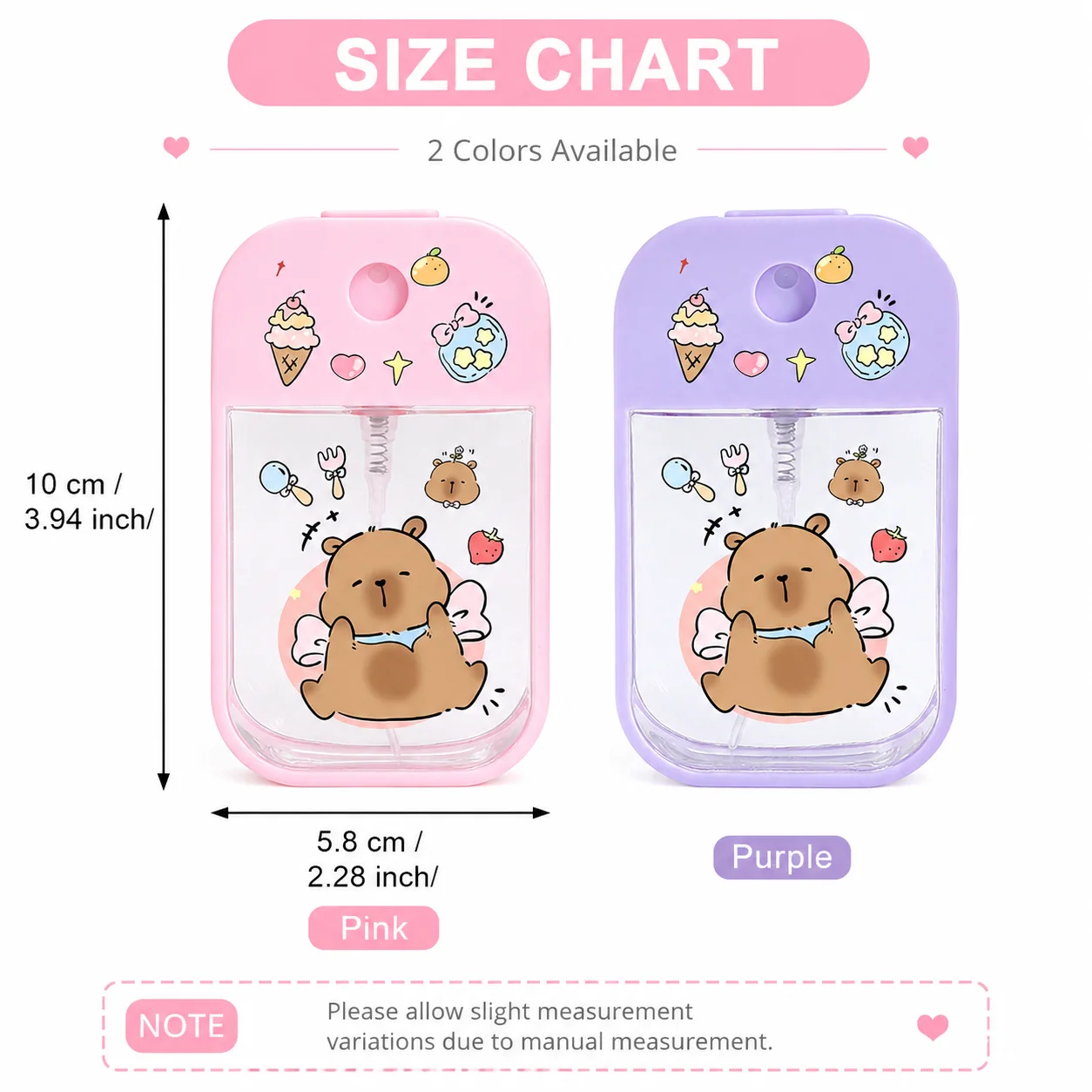 Fine Mist Spray Bottle Portable Refillable Pink Bear Facial Sprayer for Makeup Skincare Travel Women Girls Beauty Essential Gift - view 6