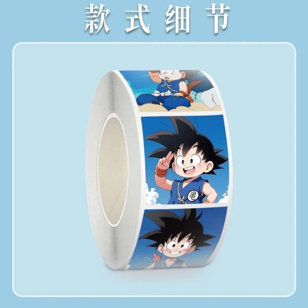 500 pz/rotolo Carino Dragon Ball Z Son Goku Anime Adesivo di Tenuta FAI DA TE IN PVC Decalcomanie Del Computer Portatile Decorazione Stiker Ricompensa Regalo Giocattoli