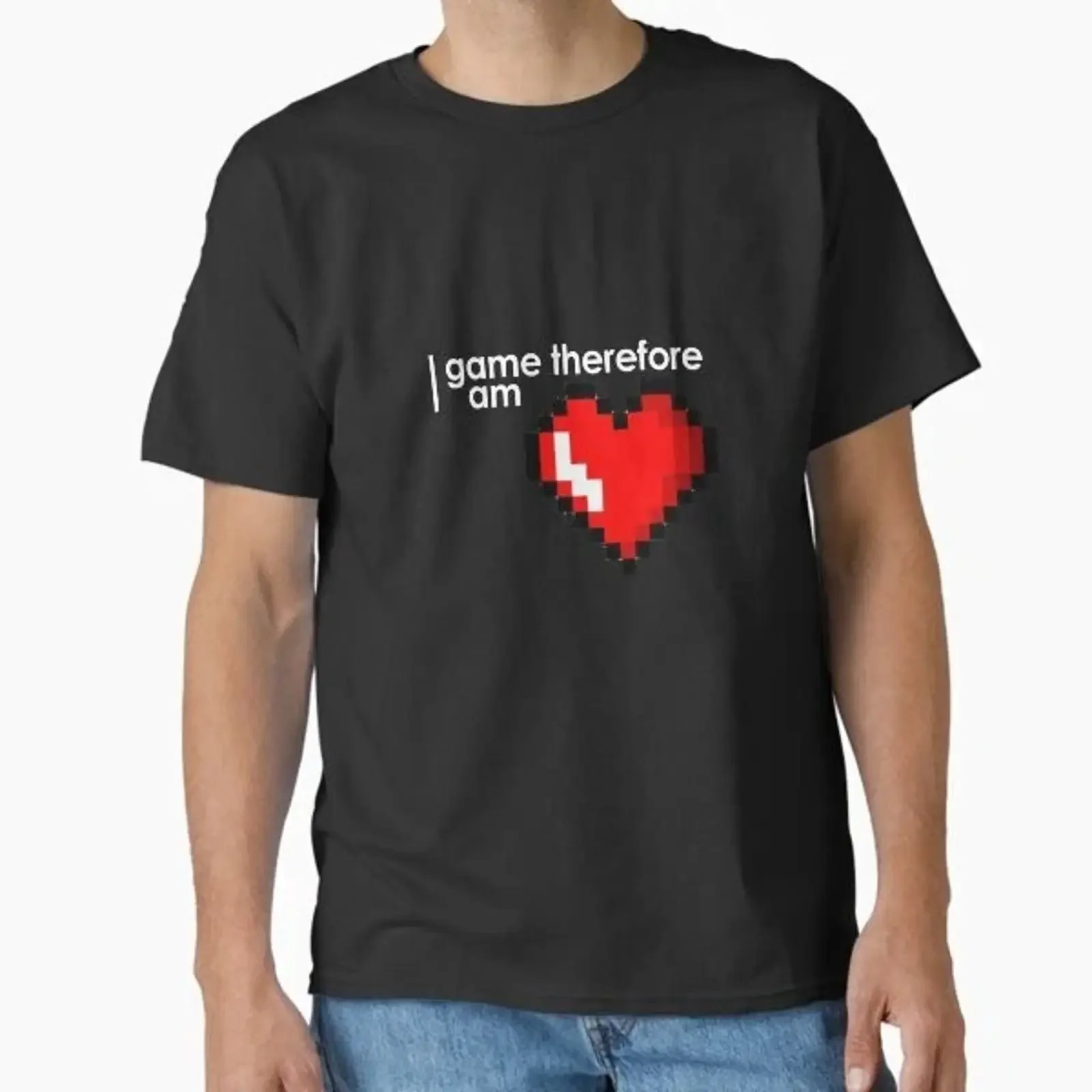 I game therefore am Classic T Shirt Made in US AUS Size S 2XL vintage Washed homme Unisex Stretched Comfortable Soft