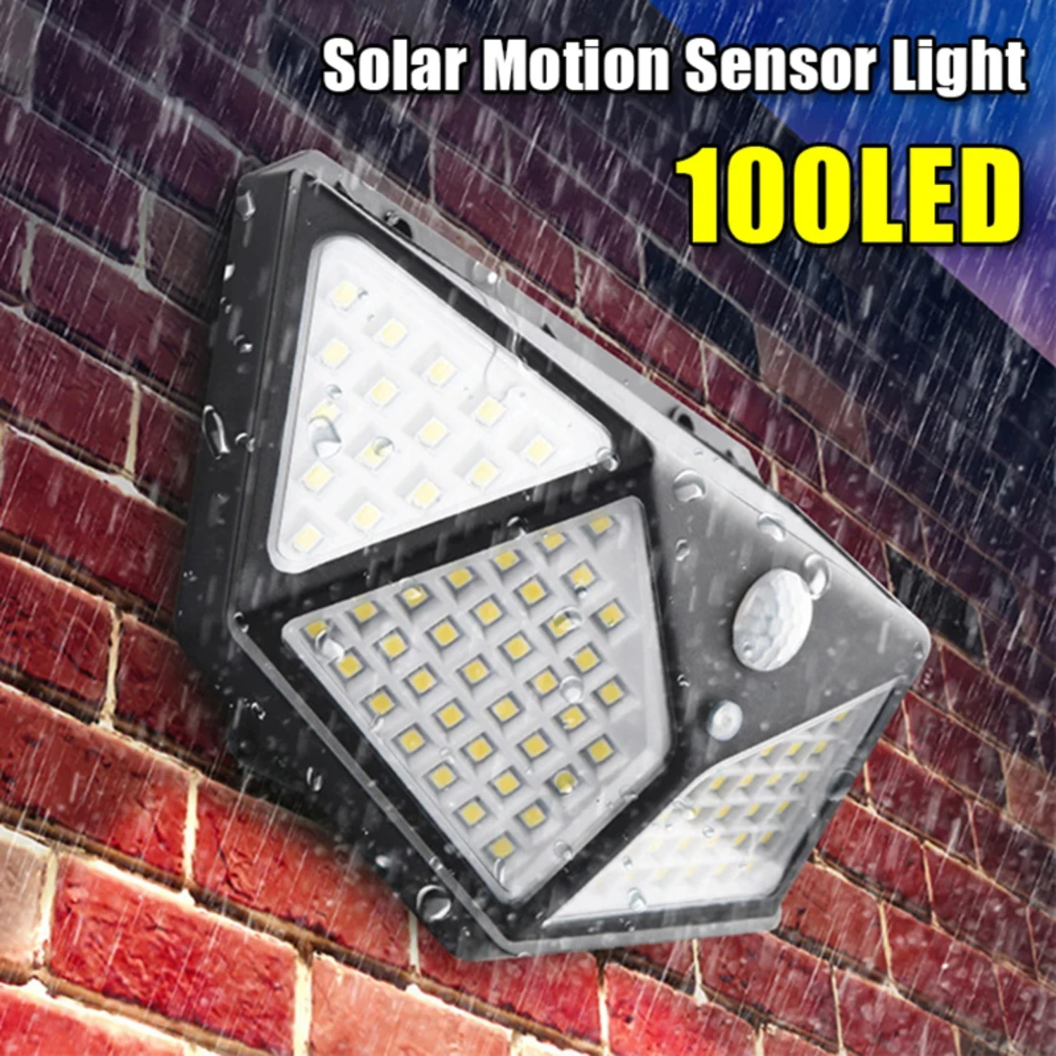 Enhanced Waterproof Multifunctional Solar Powered LED Motion Sensor Light - Solar Sunlight Spotlight for Outdoor Garden Decorati