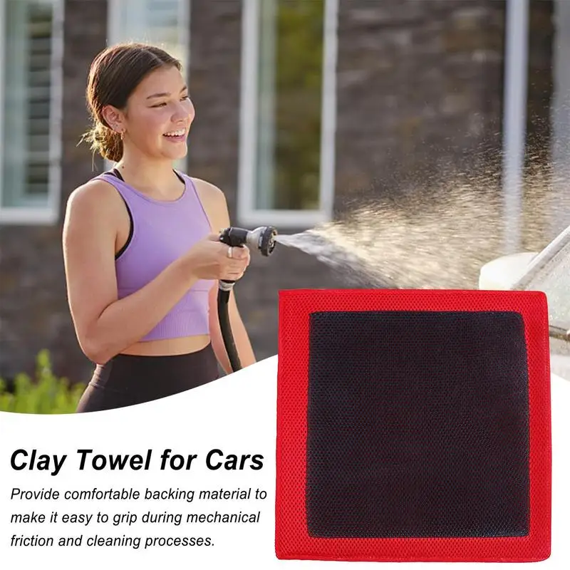 

Car Detailing Rags Mesh Hollow Microfiber Clay Towel Automotive Detailing Towel For Cleaning Clay Bar Alternative For Car