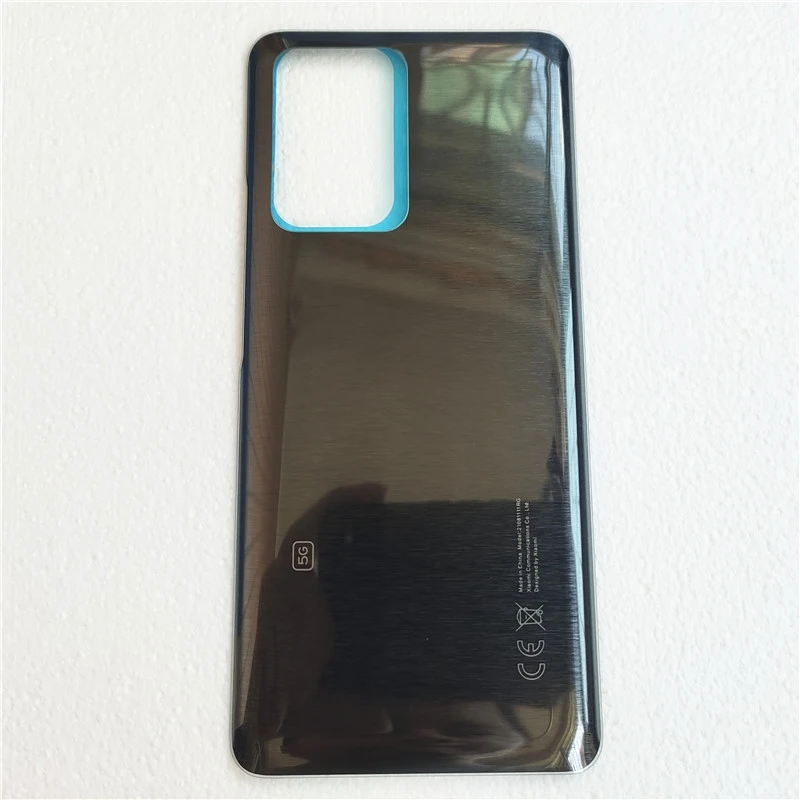 Boîtier pour Xiaomi Mi 11T/ata 11T Pro 5G, couvercle de batterie en verre, réparation, porte arrière, coque arrière + logo adhésif