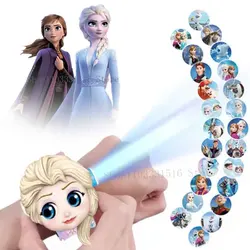 Disney Toys 3D Projection Watch Frozen Elsa Kids Cartoon Projection Watch Birthday Festival Party Gifts Children's Birthday Gift