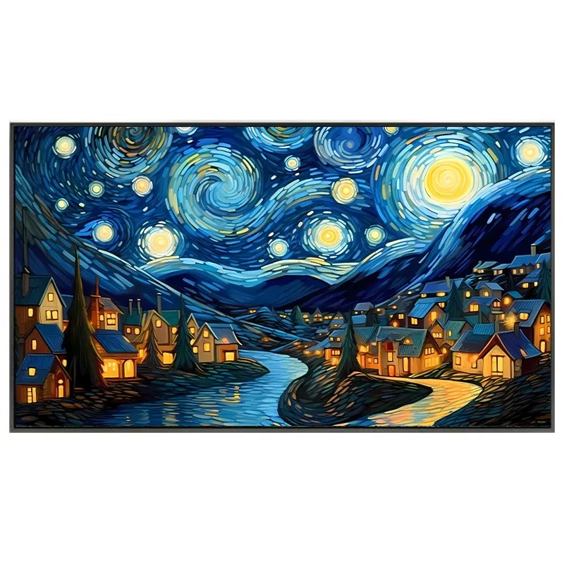 9ct 60x100cm  Starry sky Embroidery DIY Chinese Style Printed Kits Cross Stitch Needlework Set Home Decor Crafts