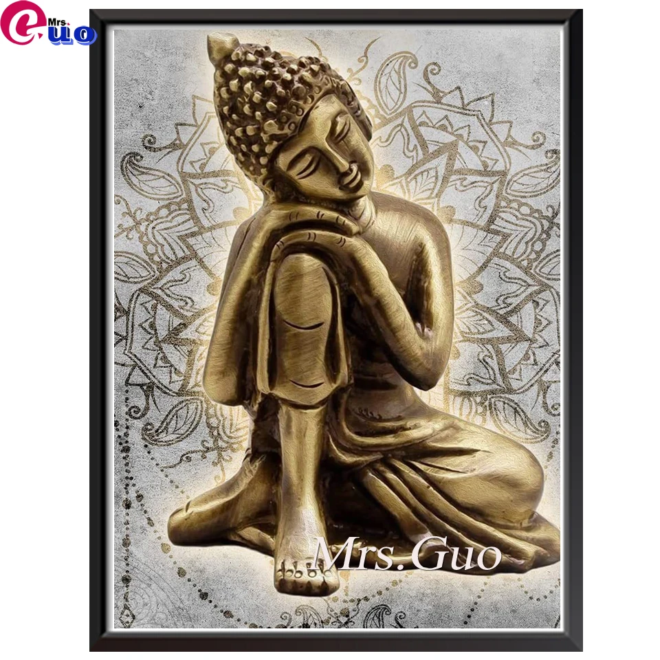 

Diamond Painting 5d Golden Buddha Statue Embroidery Religion Rhinestones Home Decor Gift Handmade Cross Stitch Kits 5d Diy