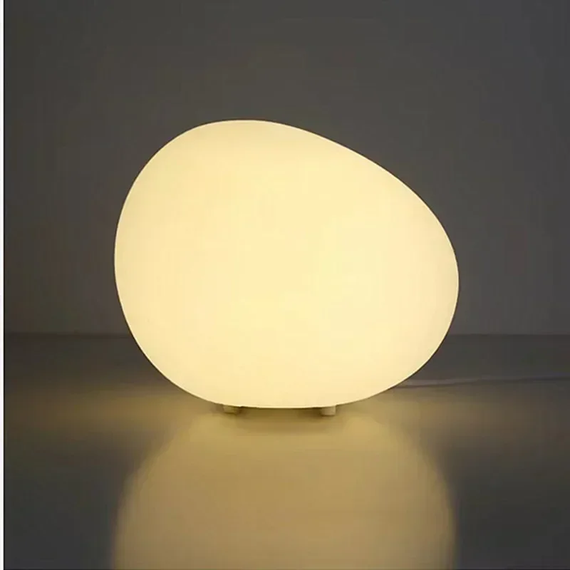 Minimalist Atmosphere Table Light Cobblestone Night Light Modern Top Decorative Lamp Romantic Desk Bedside Table Lamp