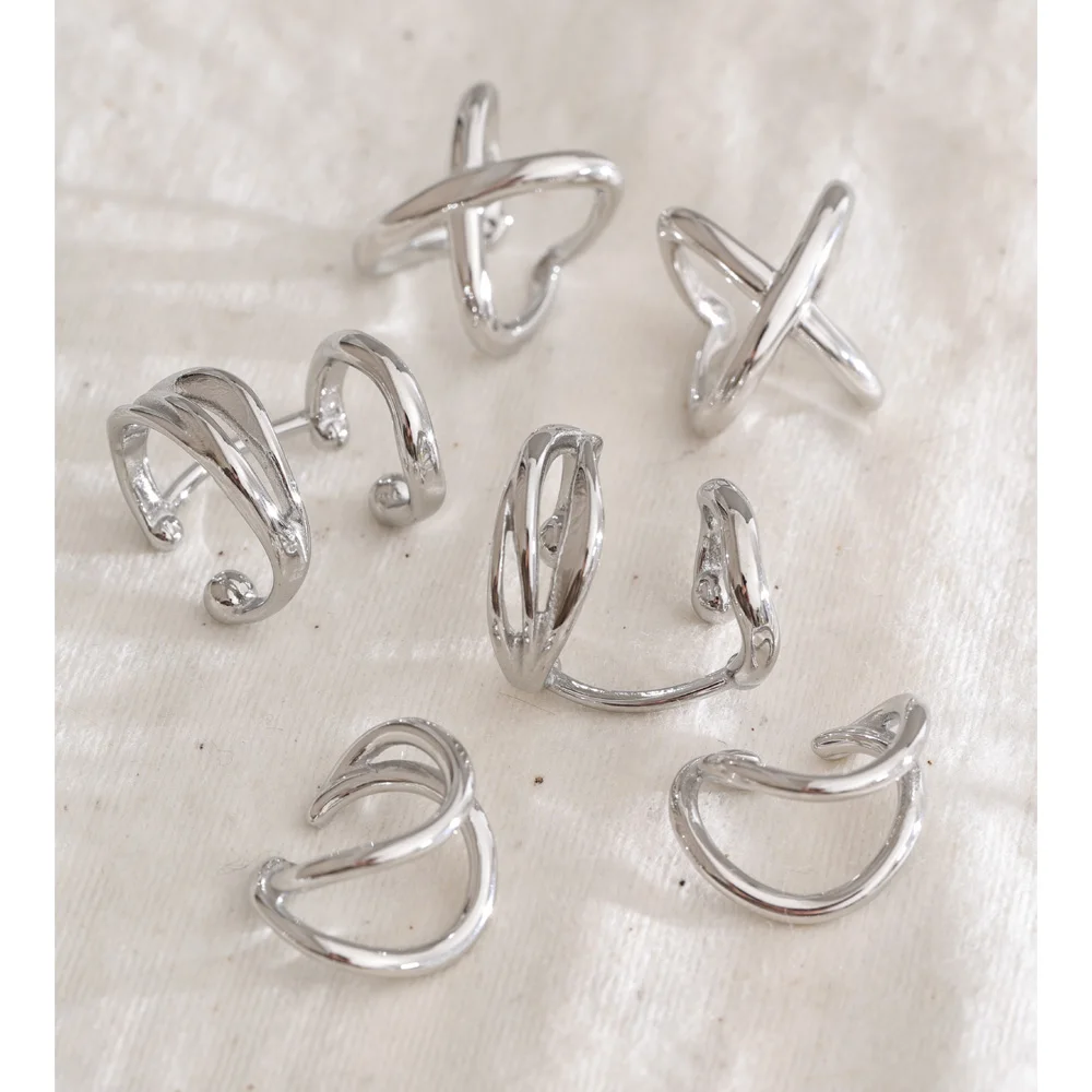 Yhpup Edelstahl Verstellbare Ohrknochen-Clip-Ohrringe Neuheiten Platinbeschichtet Beliebte Charmante Schicke Accessoires Großhandel – Detail 6