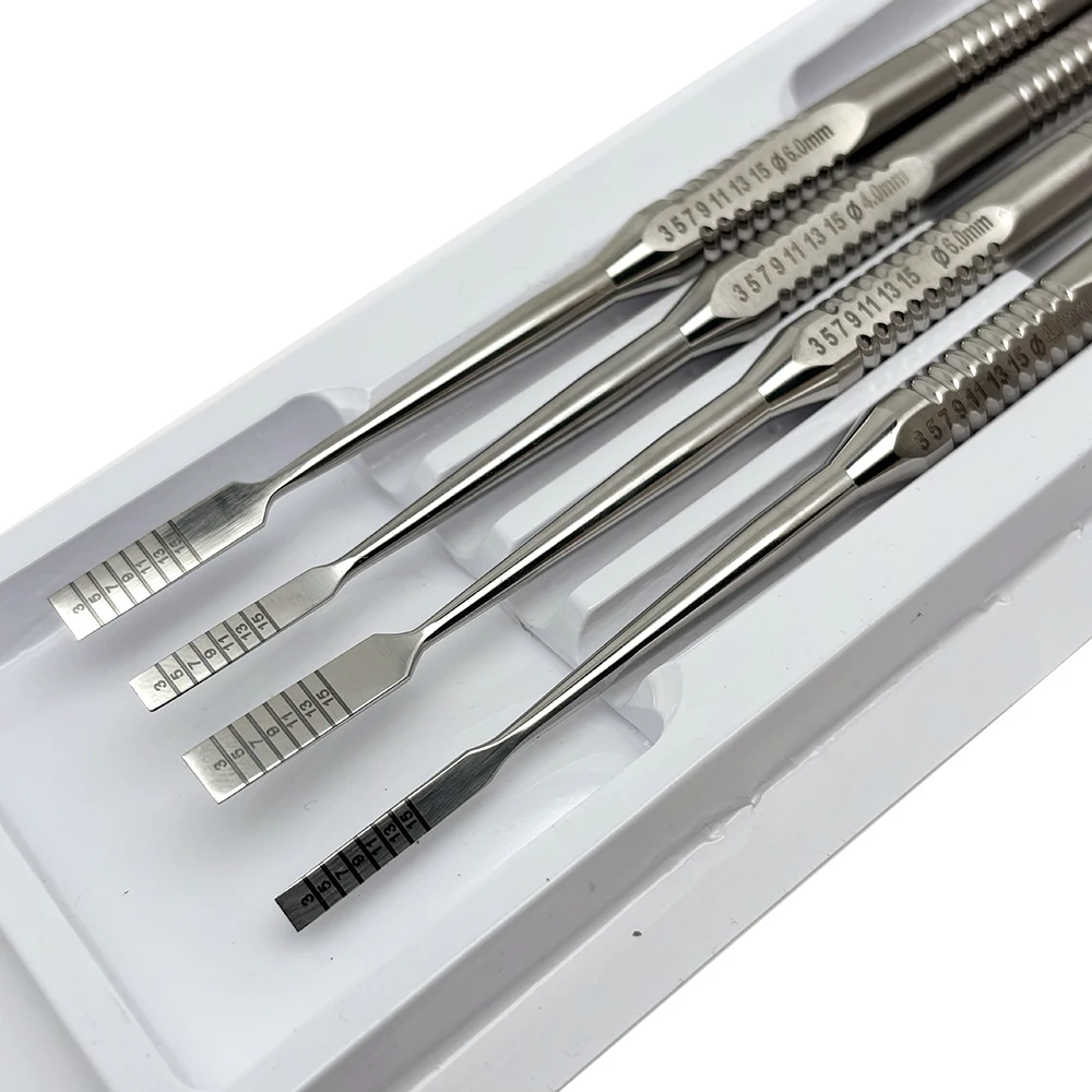 4 pieces/set of dental implant instruments, Ochsenbein chisel bone cutter, bone fracture graft, and live root elevator