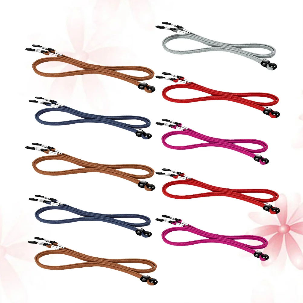 

10pcs Anti-slip Glasses Cords Eyeglasses Straps Portable Lightweight Glasses Strings Lanyards Random Color