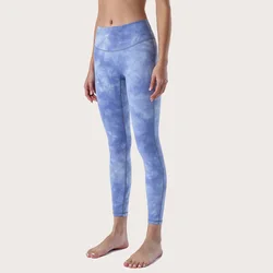 Leggings da Yoga Tie-Dye senza cuciture da donna pantaloni modellanti a vita alta con strato di Base elastico alto per collant da donna di moda da palestra