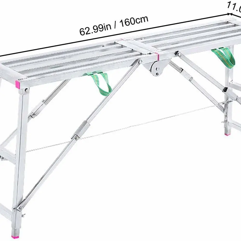 Portable Steel Scaffolding Platform for RV Maintenance, Painting, and Decorating (Size: 160x30)