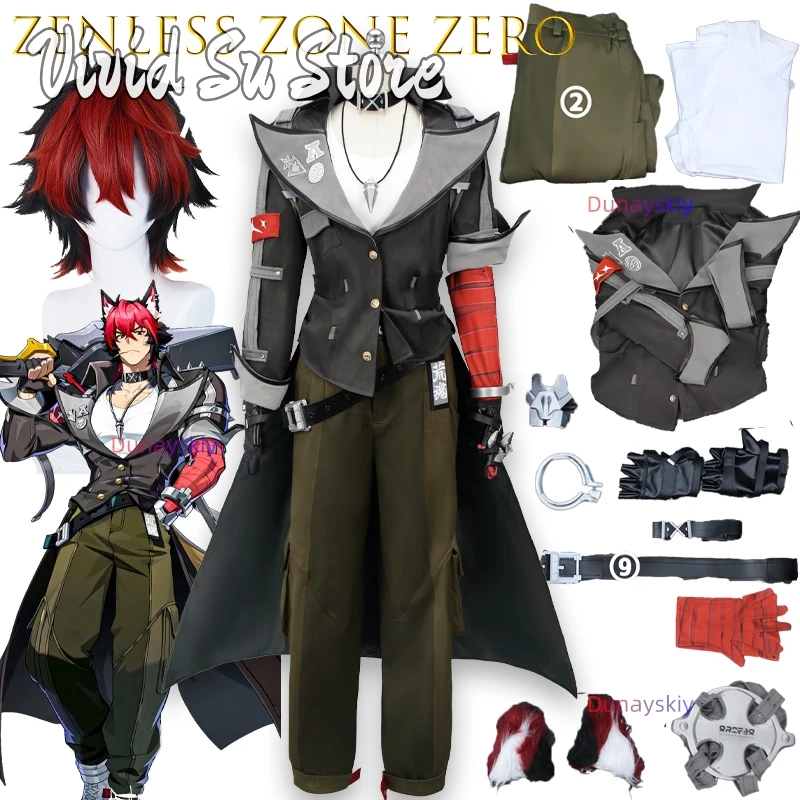 

Anime Zenless Zone Zero Spook Shack Komano Manato Cosplay Costume Outfit Full Set High Quality Sexy Design Halloween Fursuit