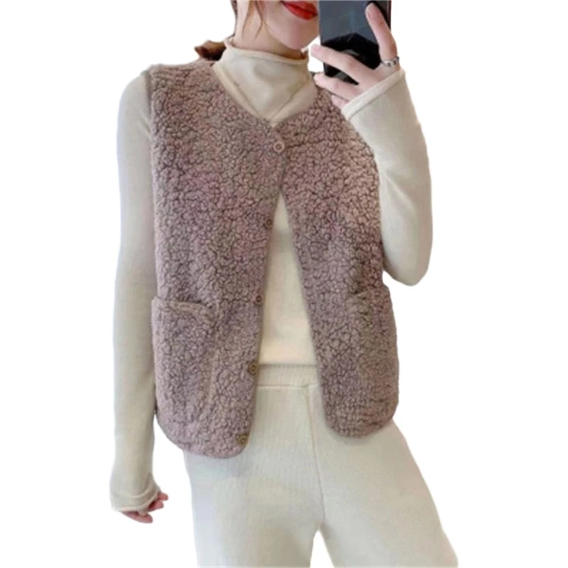 A0NF Short Korean Vest Stay Warm and Stylish Winter Sleeveless Coat Versatile Tops for Women Girls